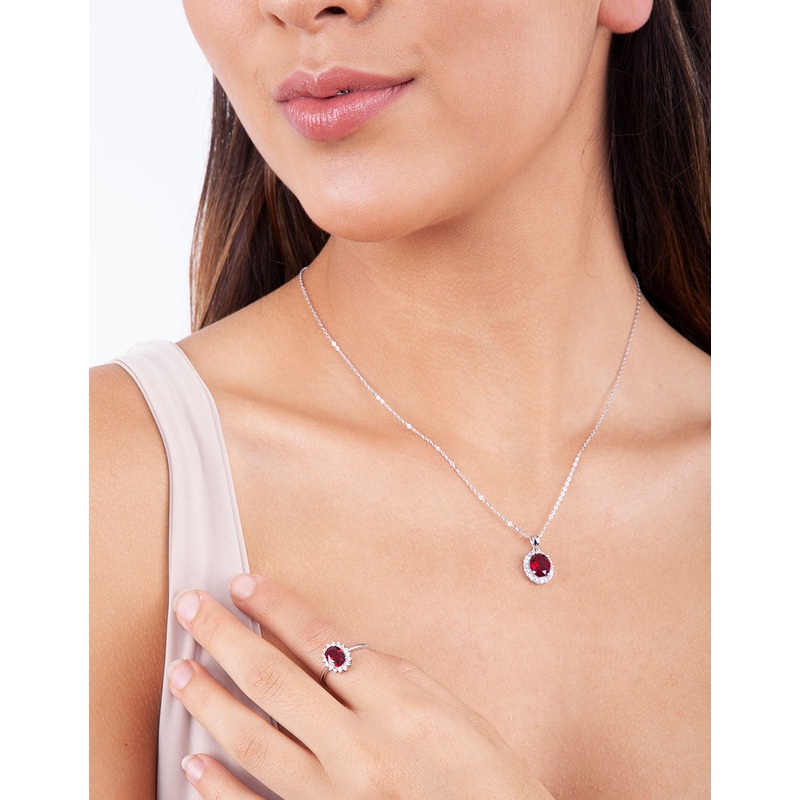 CG ST RH RUBY OVL HALO NL