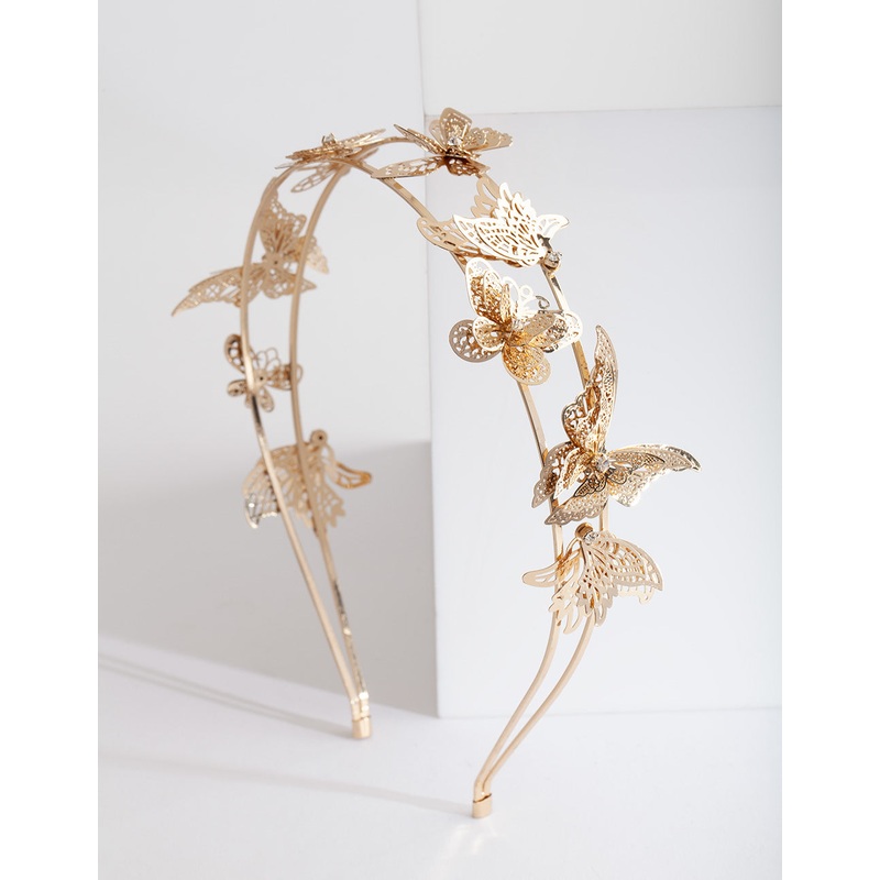Golden Butterfly Headband
