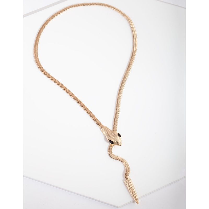 Gold Snake Wrap Necklace