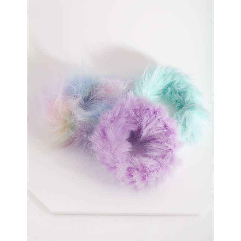 Kids Unicorn Swirl Multi Coloured Scrunchies