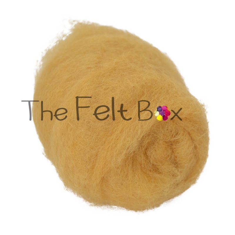 Carded NZ Wool For Needle Felting Batts – Camel #19