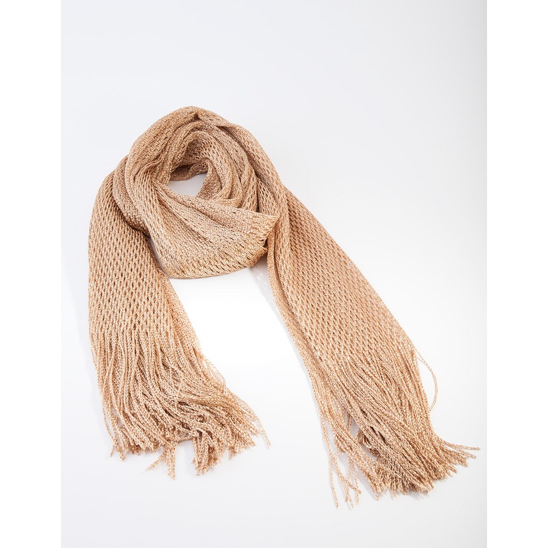 Gold Long Drape Scarf