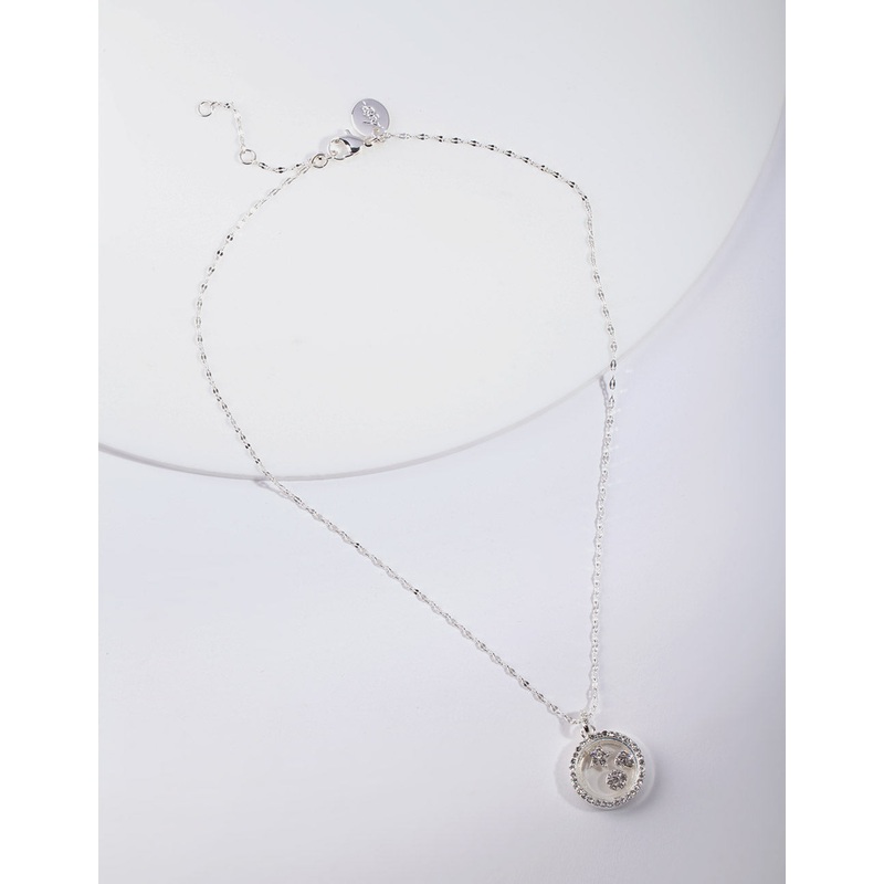 Silver Shaker Circle Necklace