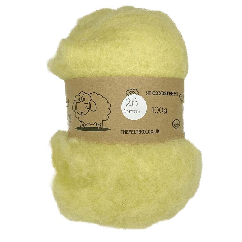 Carded NZ Wool For Needle Felting Batts – Primrose #26