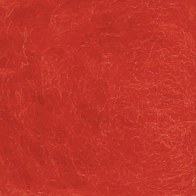 Carded NZ Wool For Needle Felting Batts – Red Tomato #30