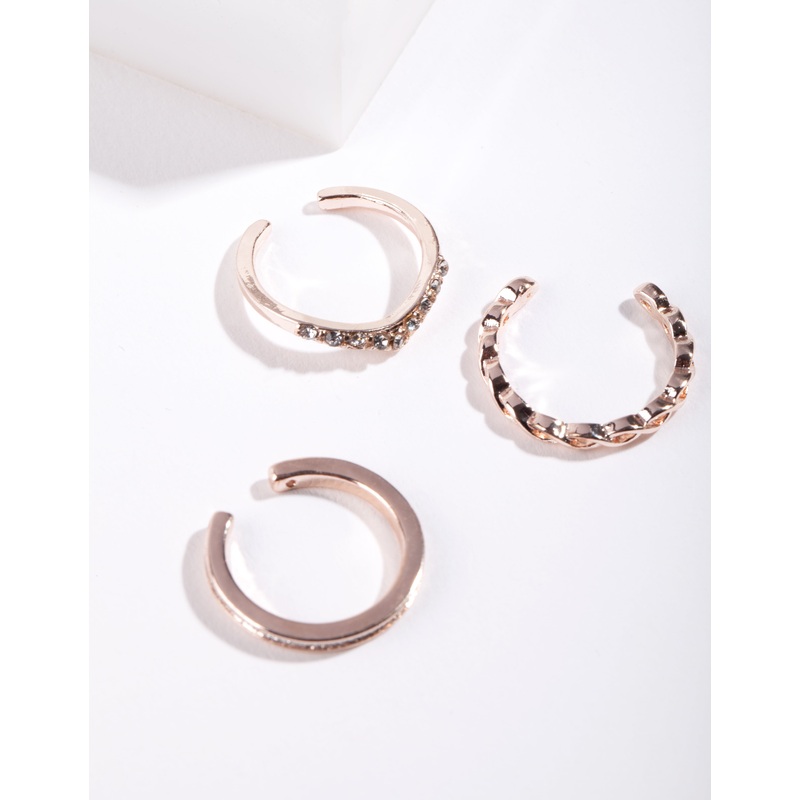 Rose Gold Delicate Toe Ring Pack