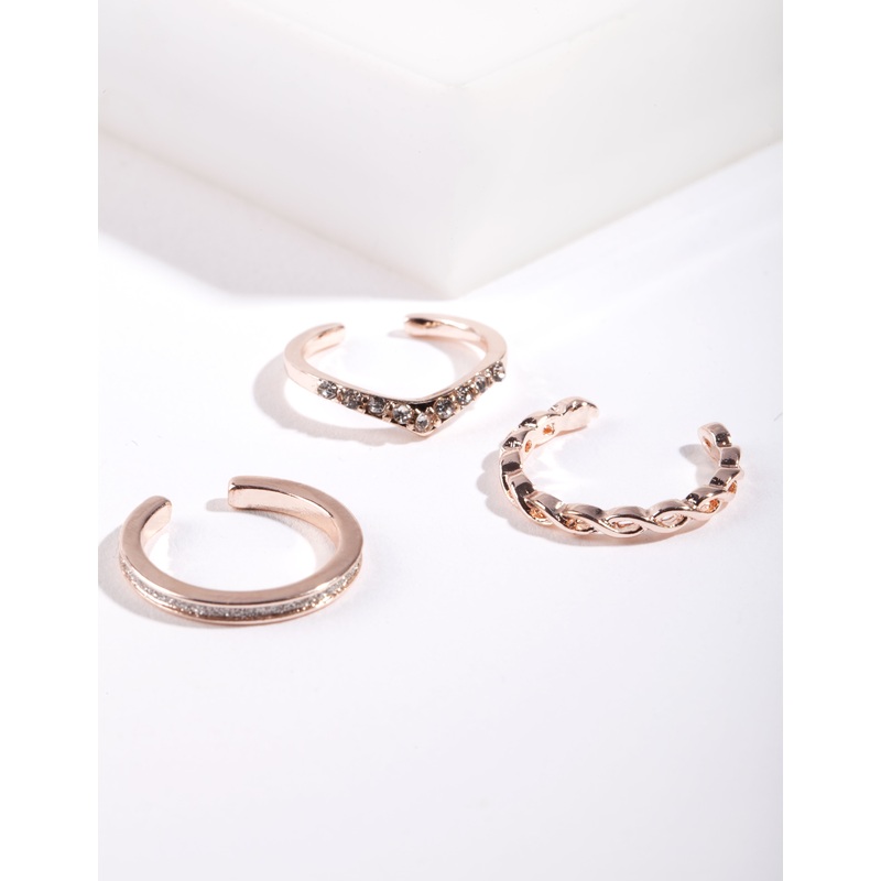 Rose Gold Delicate Toe Ring Pack