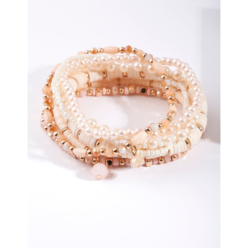 Rose Gold Stretch Bracelet 6-Pack