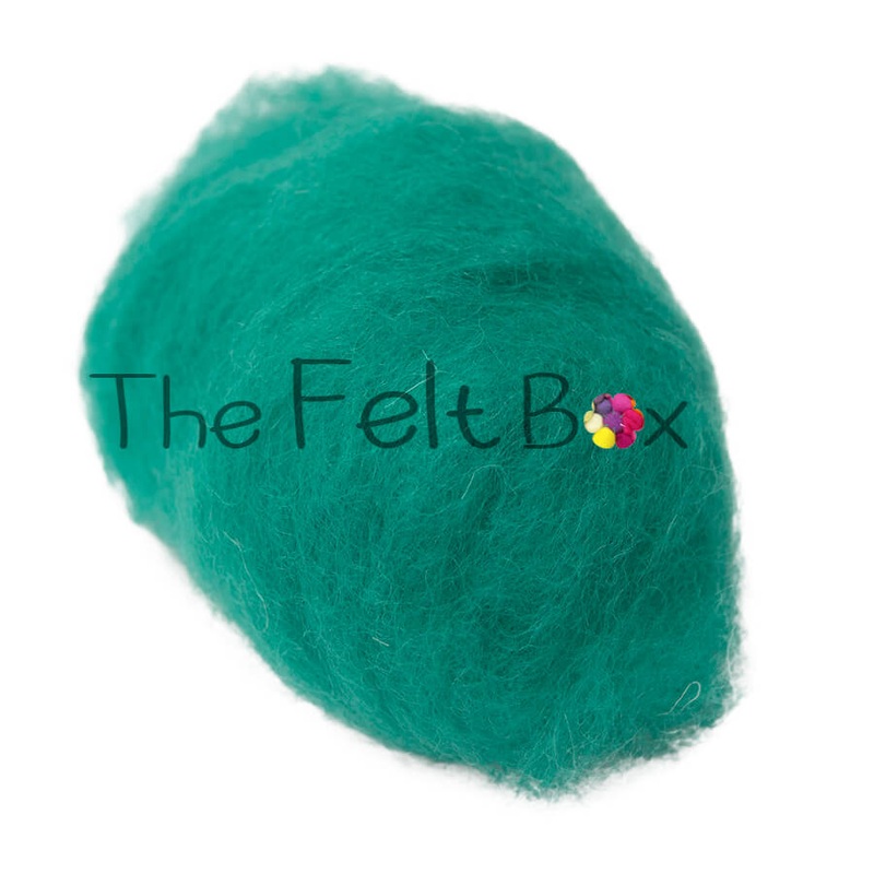 Carded NZ Wool For Needle Felting Batts – Aquamarine #83