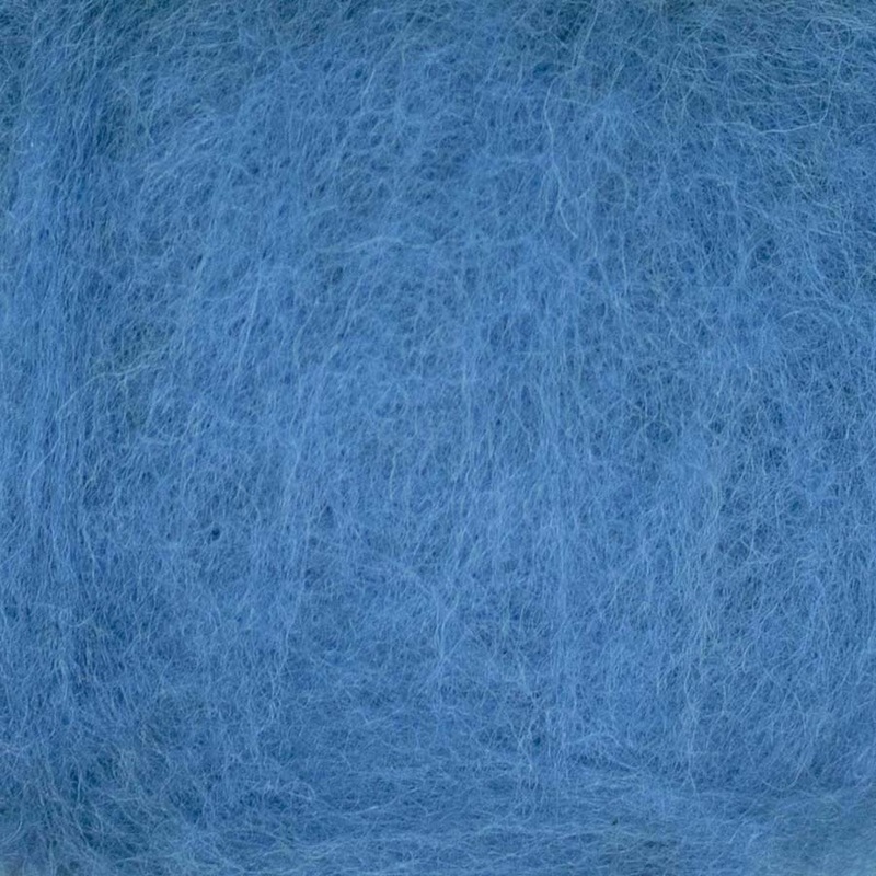Carded NZ Wool For Needle Felting Batts – Azure #93