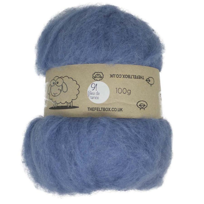 Carded NZ Wool For Needle Felting Batts – Bleu de France #91