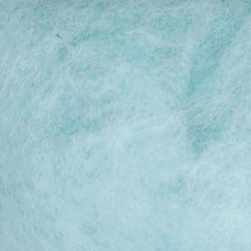 Carded Wool For Felting, Needle Felting Batting, Aqua  ( 118 )