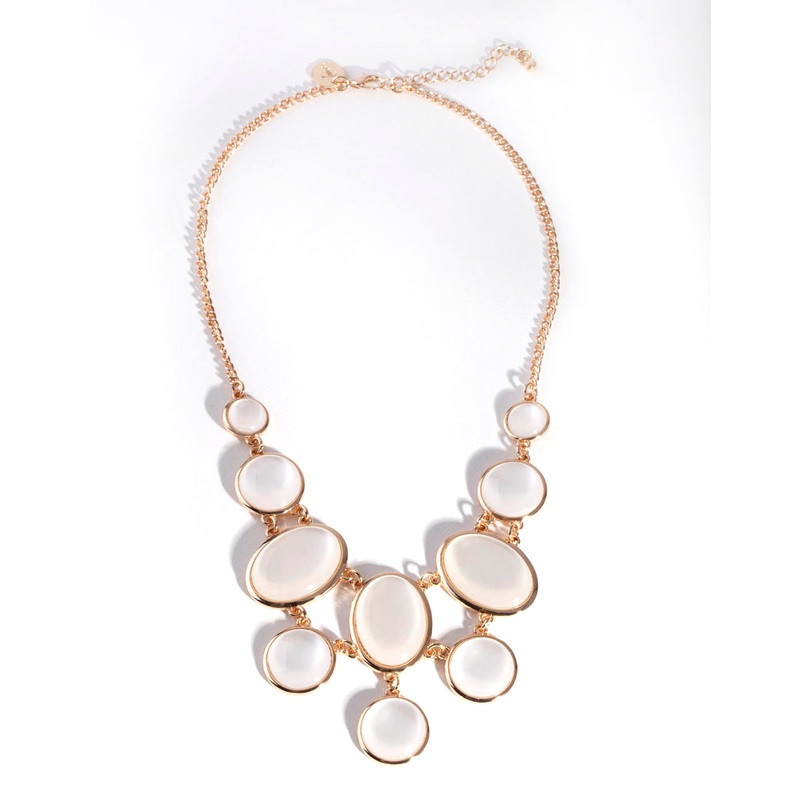 Gold Oval Catseye Necklace
