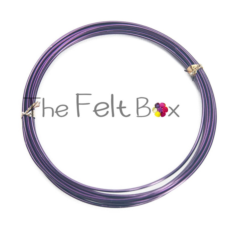Armature Wire Needle Felting Rigid Strong Aluminium Craft Wire Purple 1.5mm 3m