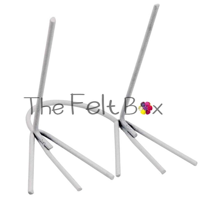 Metal Legs For Needle Felting Large White H 50 mm W 30mm