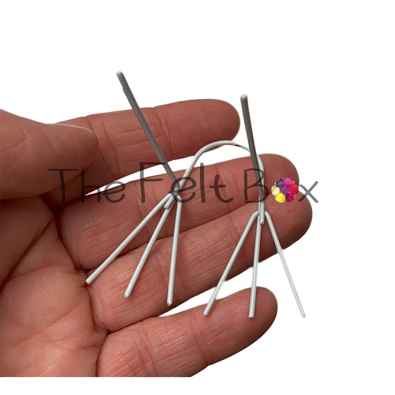 Metal Legs For Needle Felting Small White H 45 mm W 20mm