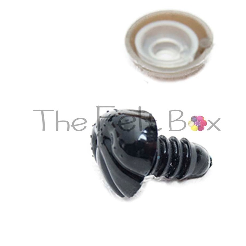 Nose for Needle Felting Animals Black Plastic Large 16 mm