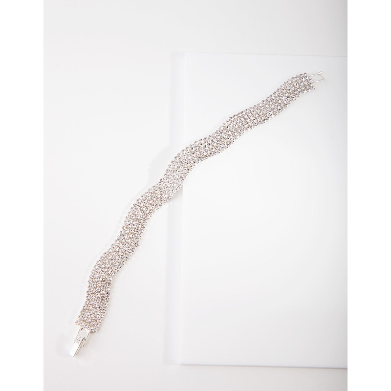 Silver 5 Row Cupchain Bracelet