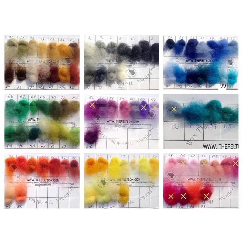 Carded Needle Felting NZ Wool Batts The Felt Box  Single Shades