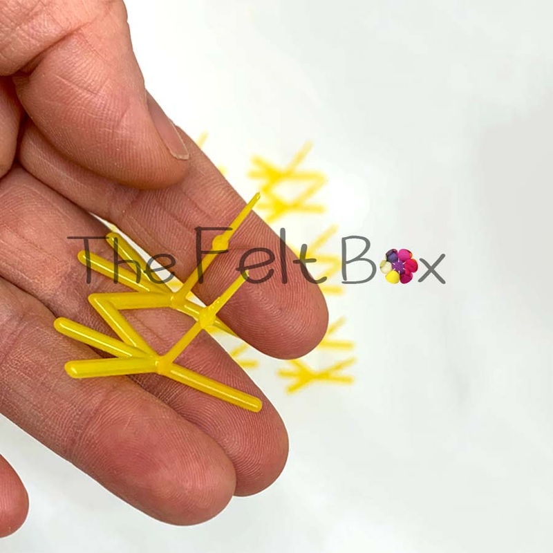 Yellow Plastic Legs For Needle Felted Birds