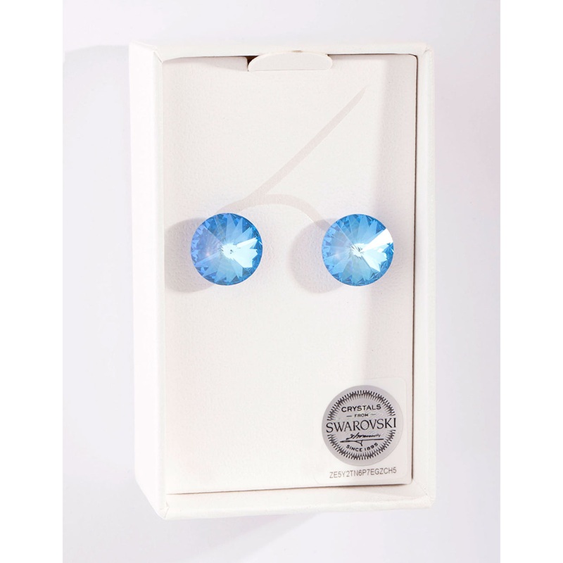 Blue Diamond Simulant Stud Earrings