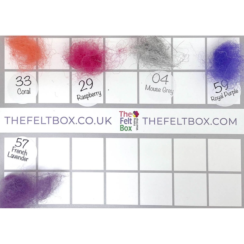 Carded Felt Needle Felting NZ and Maori Colour Chart Real Wool Colour Samples x5