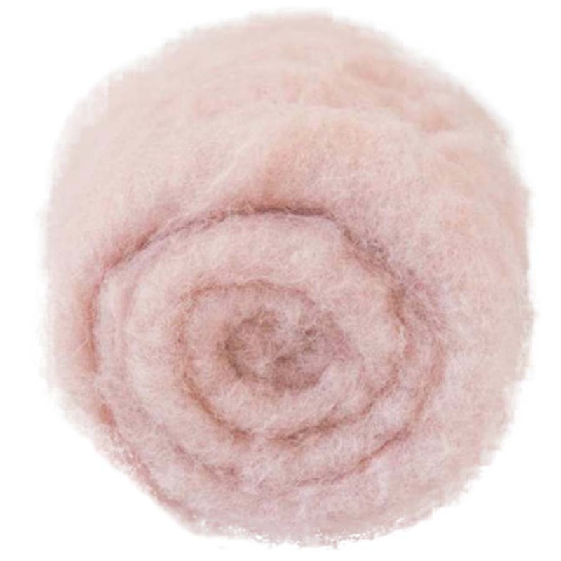 Carded Felt Wool Needle Felting Batting Skin Pink Maori DHG – Shell
