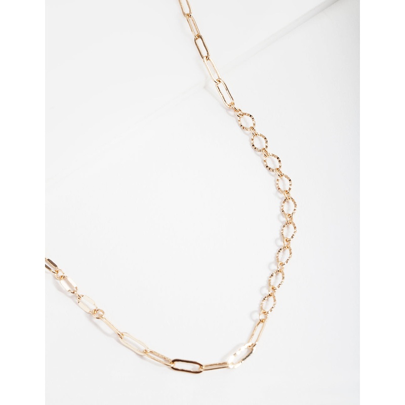 Gold Plated 65cm Fine Multi Link Necklace
