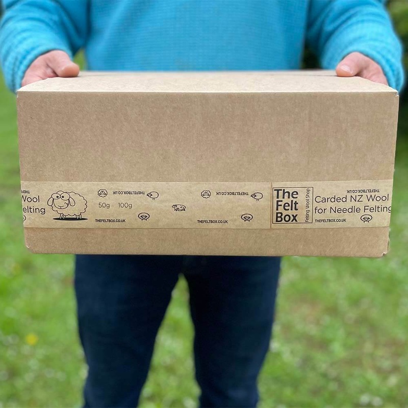 Maori DHG Carded Needle Felting Wool Bumper Bulk Pack Workshop The Felt Box  Starter 60 Colours