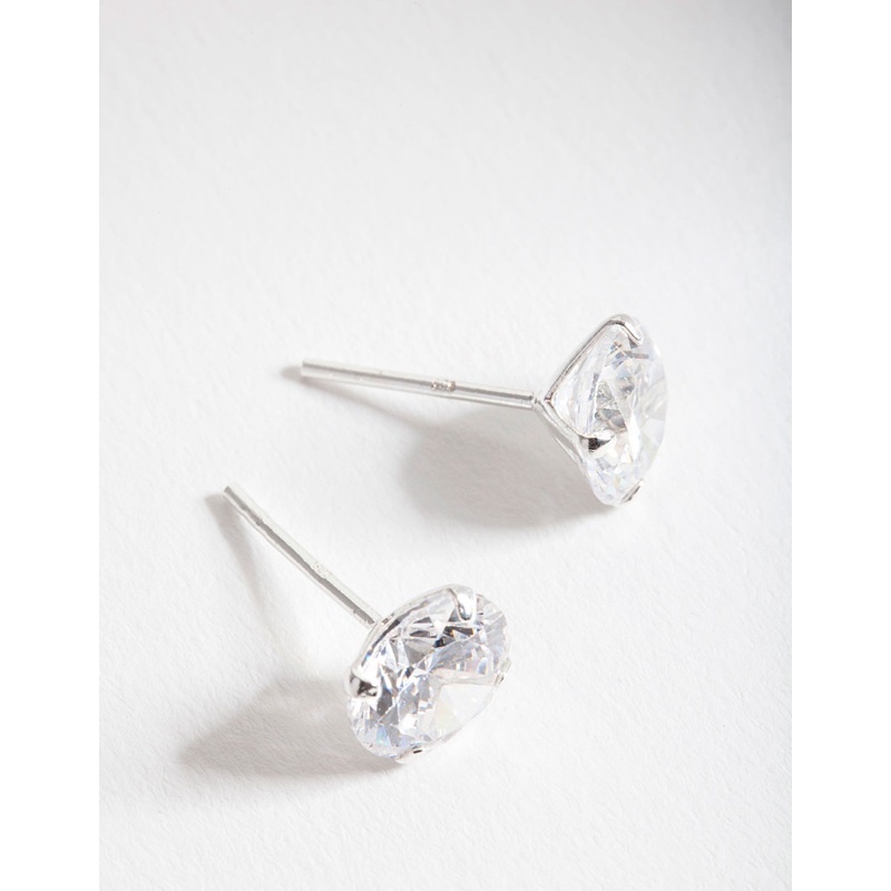 Sterling Silver 2 Carat Cubic Zirconia Earrings