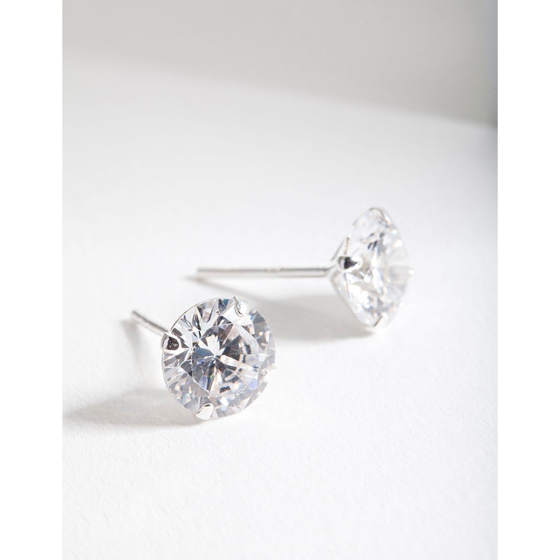Sterling Silver 2 Carat Cubic Zirconia Earrings