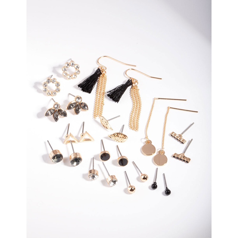 Black Tassel Earring 12-Pack