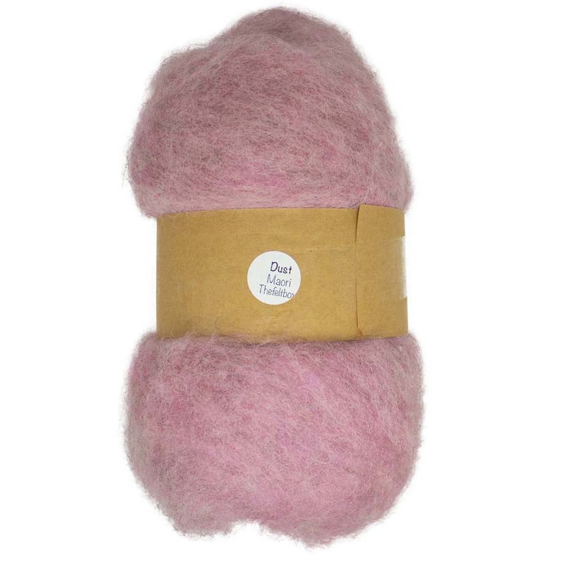 Carded Needle Felting Carded Batt Lilac Purple Maori DHG Dust