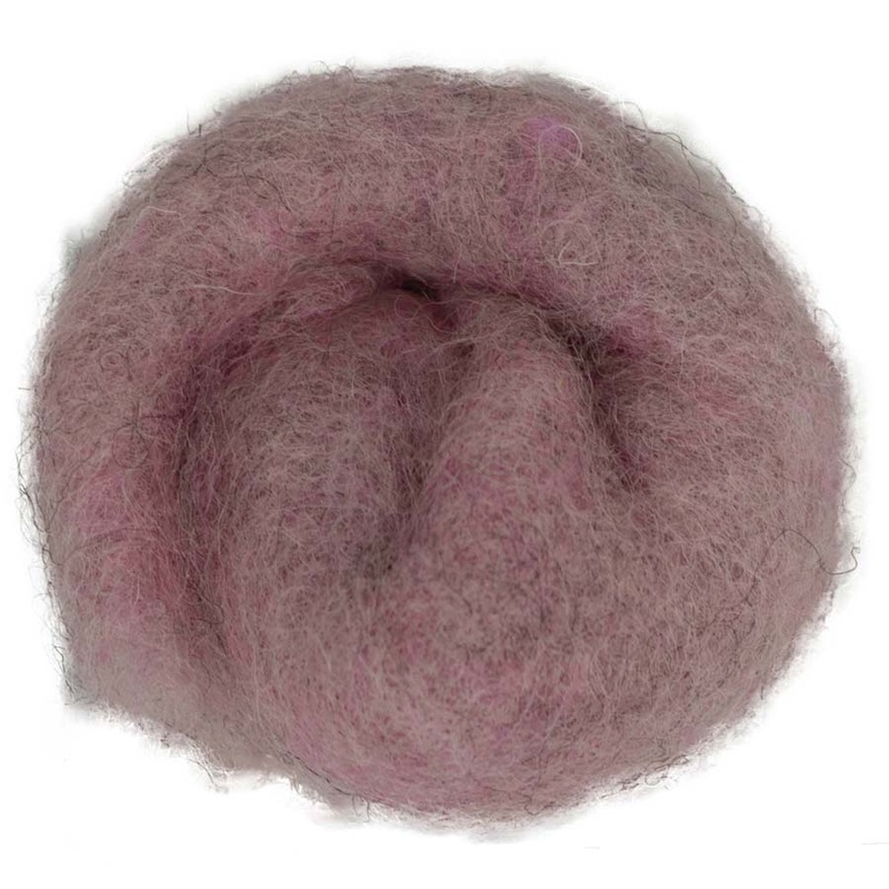 Carded Needle Felting Carded Batt Lilac Purple Maori DHG Dust