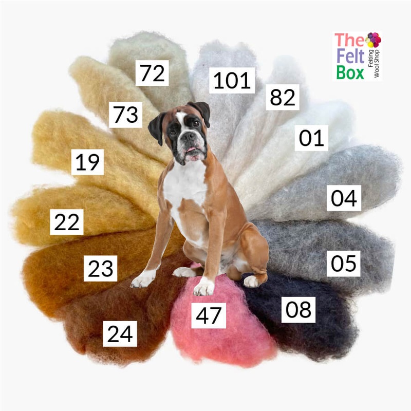 Felting Wool Set Boxer Dog Wool Set (no instruction) NEW 50g