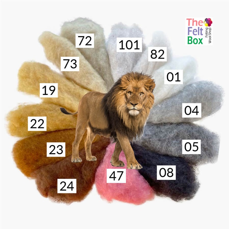 Felting Wool Set Lion Wool Set (no instruction) NEW 50g