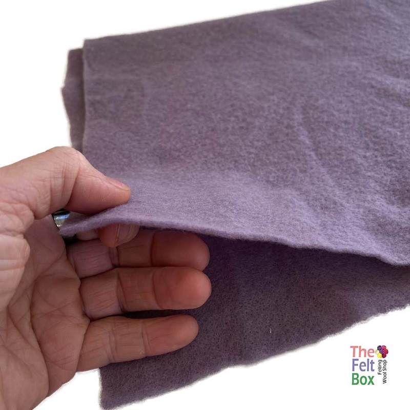 Prefelt Wool Felt Picture Backing Fabric Extra Fine Merino Wool 19 microns Dusky Lilac Sea Mist