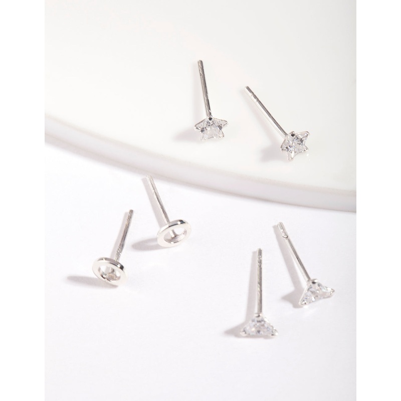 Sterling Silver Ear Set Stud Pack