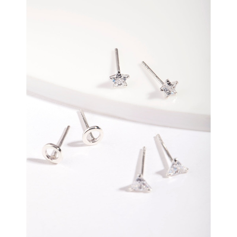 Sterling Silver Ear Set Stud Pack