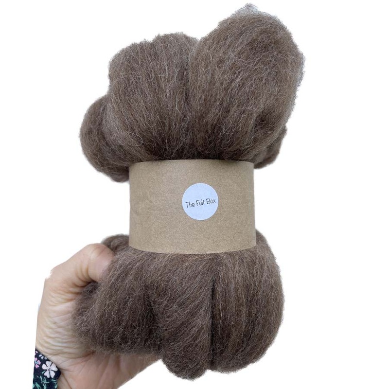 Wool Top Shetland Moorit Felting Spinning Fibre 100g