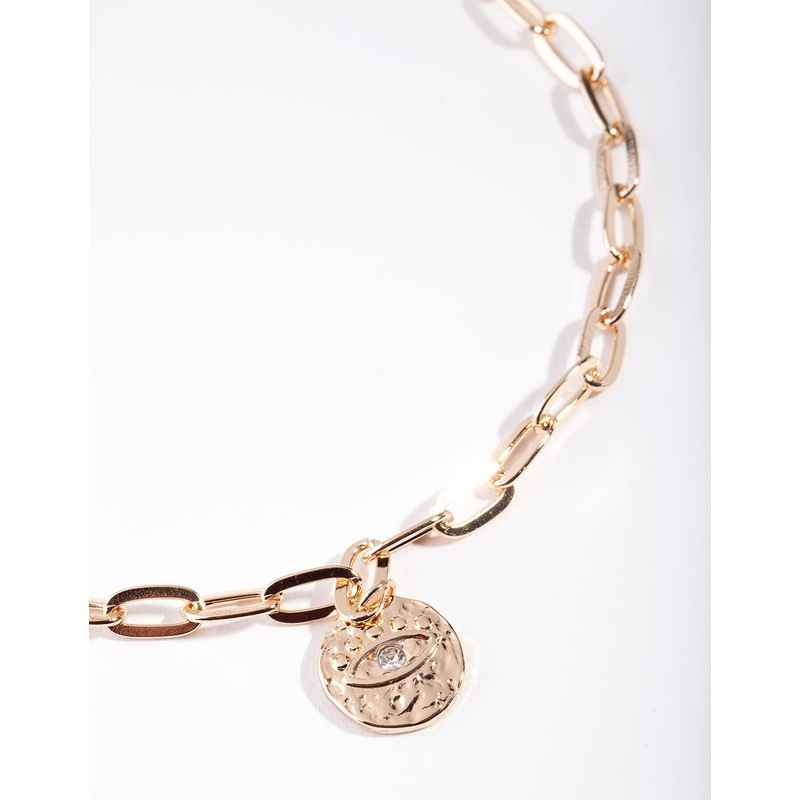 Gold Eye Pendant Choker