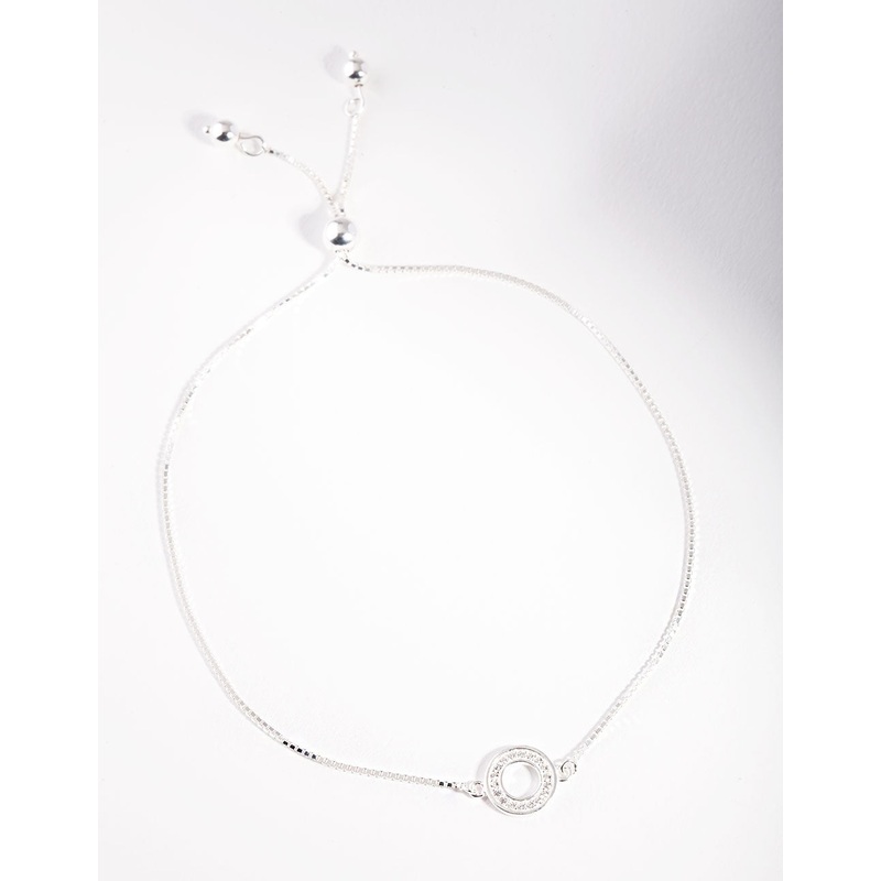 Sterling Silver Open Circle Toggle Bracelet
