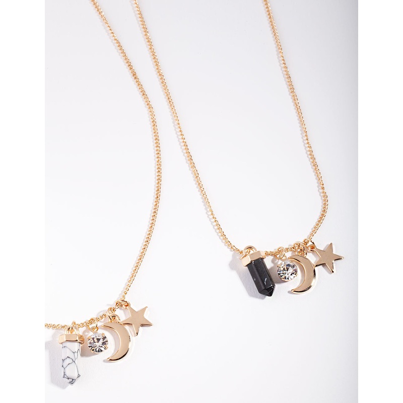 Gold Cluster Shard Necklace Gift Box