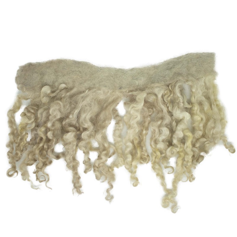 Cream Wool Locks on Cloth (01) – Wensleydale | Needle Felting Supplies UK