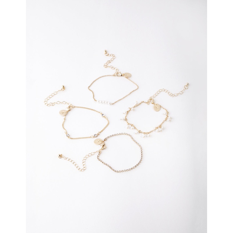 Gold Pearl Jingle Bracelet Pack