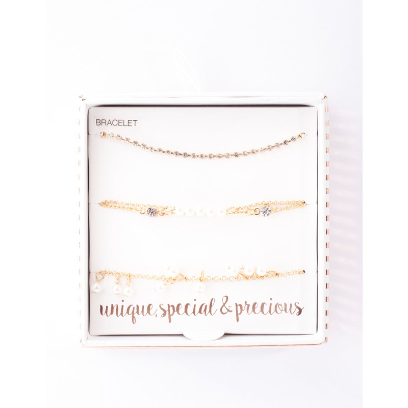 Gold Pearl Jingle Bracelet Pack