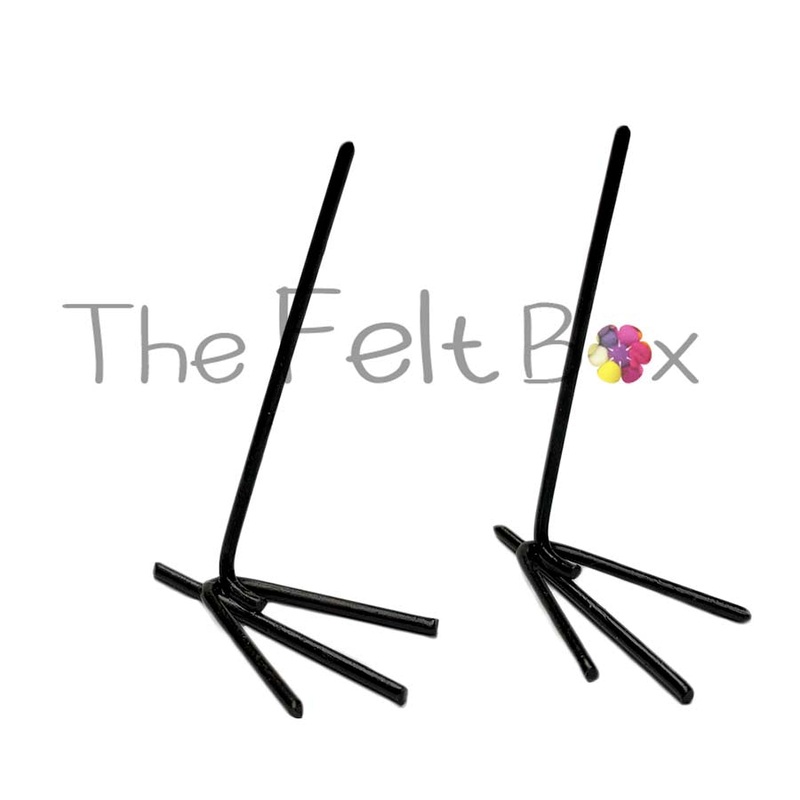 Metal Legs For Needle Felting Birds Feet – Black: H 45 mm W 25mm