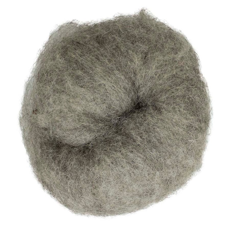 Carded Felt Needle Felting Wool Batt Bergschaf Natural Grey  DHG 20 – 500g