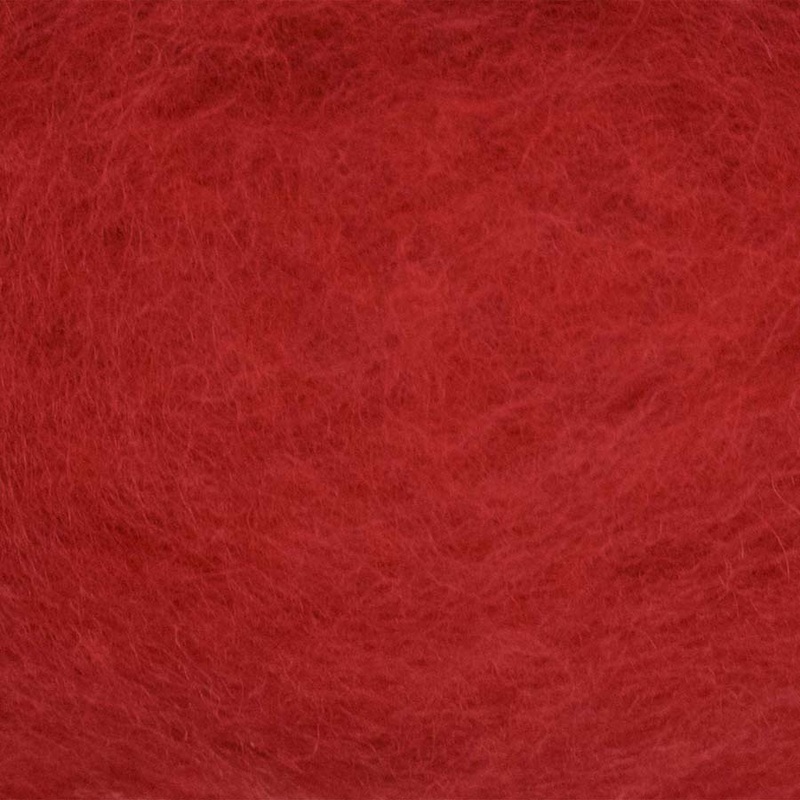 Carded NZ Needle Felting Wool Batts Red Flame #31