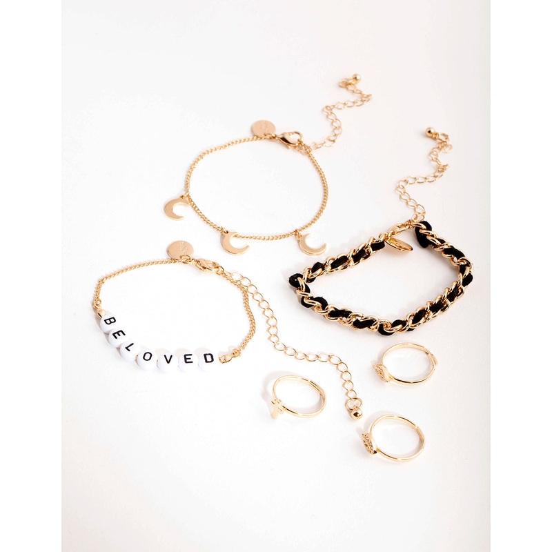 Gold Beloved Toe & Anklet Set